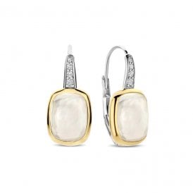 Mother of Pearl Drop Earrings 78041MW YGP