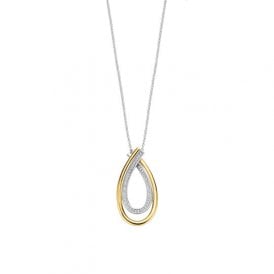 Organic Zirconia Necklace 34121ZY/45 YGP
