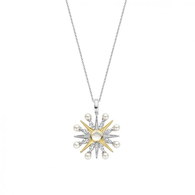 Ti Sento Pearl Star Necklace Pendant 6822YP YGP WCZ