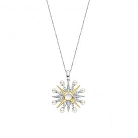 Pearl Star Necklace Pendant 6822YP YGP WCZ