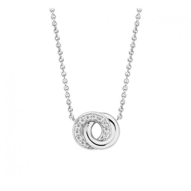 Ti Sento SILVER & WCZ CIRCLES NECKLACE 3915ZI/42