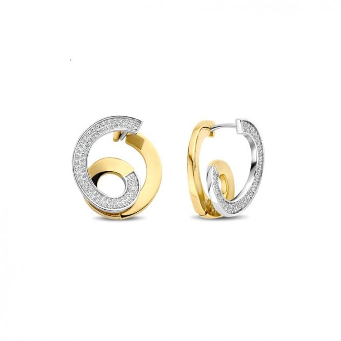 Ti Sento Swirl Stud Earrings 78040ZY YGP WCZ