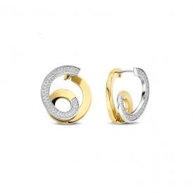 Swirl Stud Earrings 78040ZY YGP WCZ