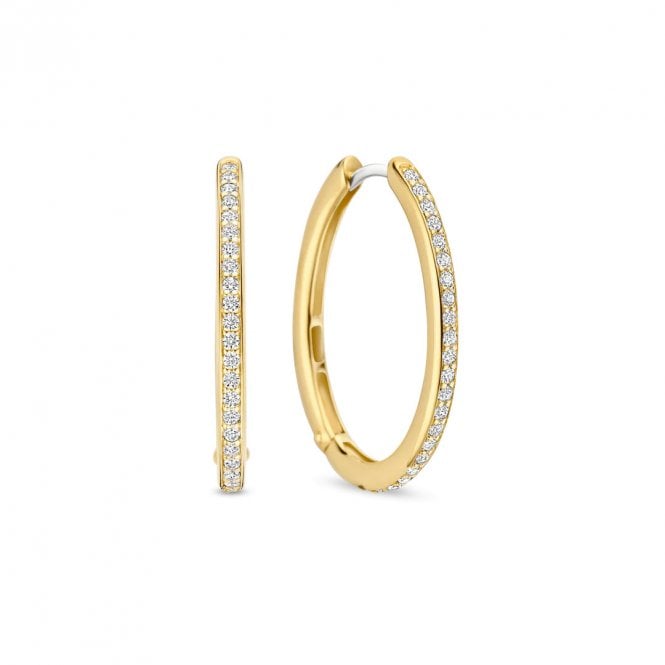 Ti Sento Tennis Hoop Earrings 7789ZY YGP