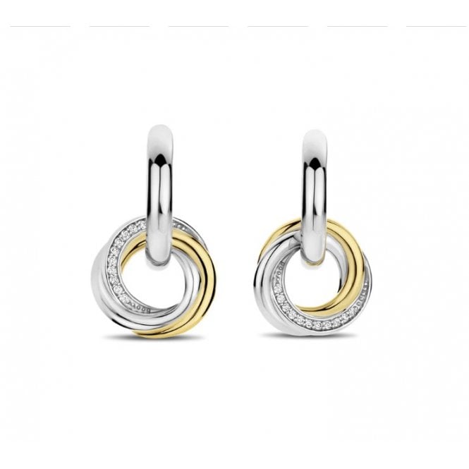 Ti Sento YGP CIRCLE & WCZ HOOP EARRINGS 7976ZY