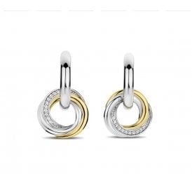 YGP CIRCLE & WCZ HOOP EARRINGS 7976ZY