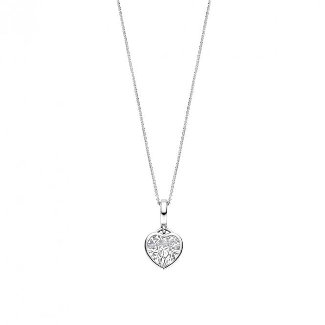 Ti Sento Zirconia Heart Pendant Necklace 6861ZI