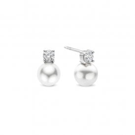 Zirconia Pearl Earrings 78060PW