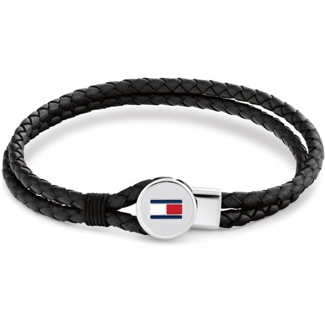 Tommy Hilfiger Bruce Black Leather Bracelet 2790654