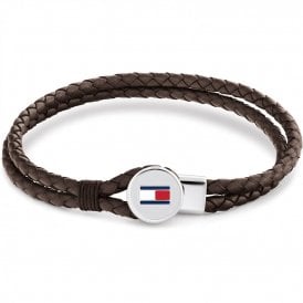 Bruce Double Layered Brown Leather Bracelet 2790655