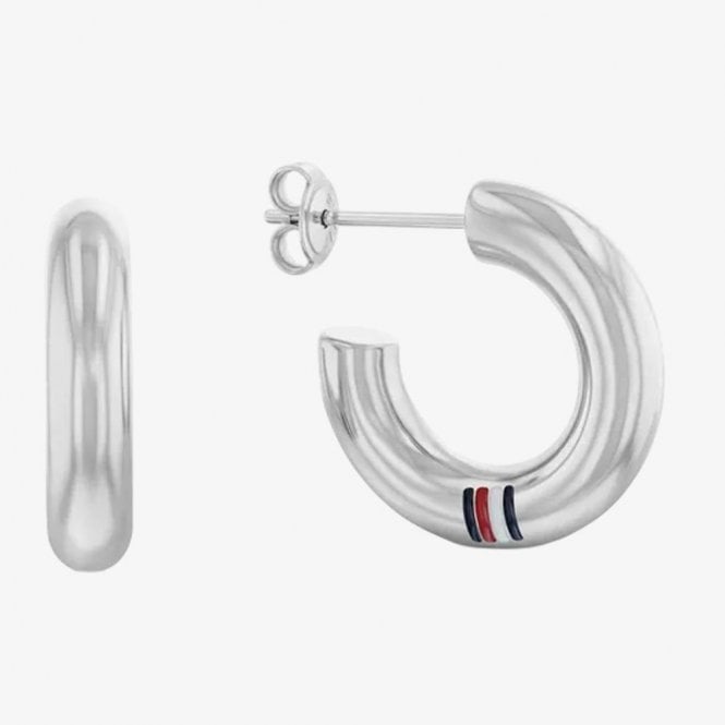 Tommy Hilfiger CIRCLE LOGO STUD HOOP EARRINGS 2780948