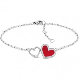 CRYSTAL & RED ENAMAL HEARTS 2780745