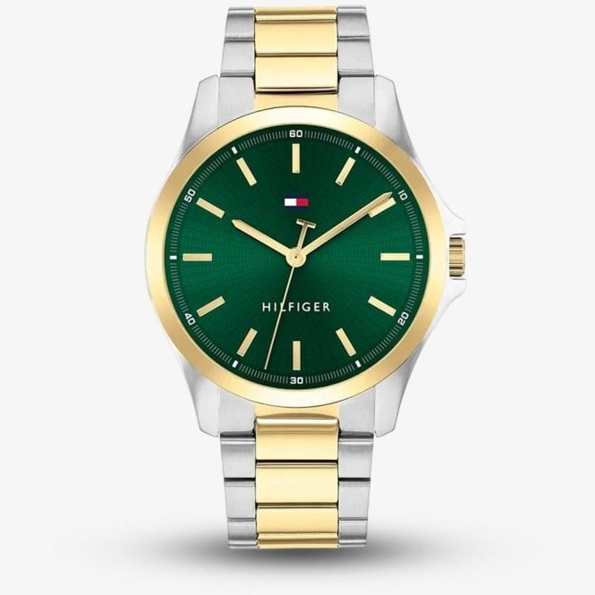 Tommy Hilfiger Gents Bruce Two-Tone Green Watch 1792192