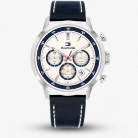 Gents Kent Chronograph Blue Leather Strap Watch 1710751