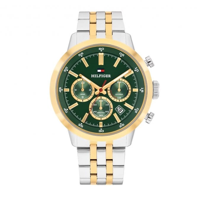 Tommy Hilfiger Gents Kent Two Tone Green Dial 1710754