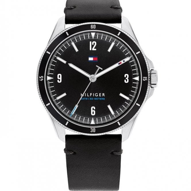 Tommy Hilfiger Gents Maveric Leather Strap Watch 1791904