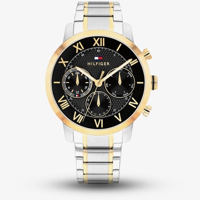 Tommy Hilfiger Gents TH-Oxford Two Tone Black Dial 1710729