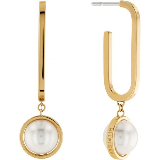 Tommy Hilfiger Gold Plated & Pearl Drops 2780768