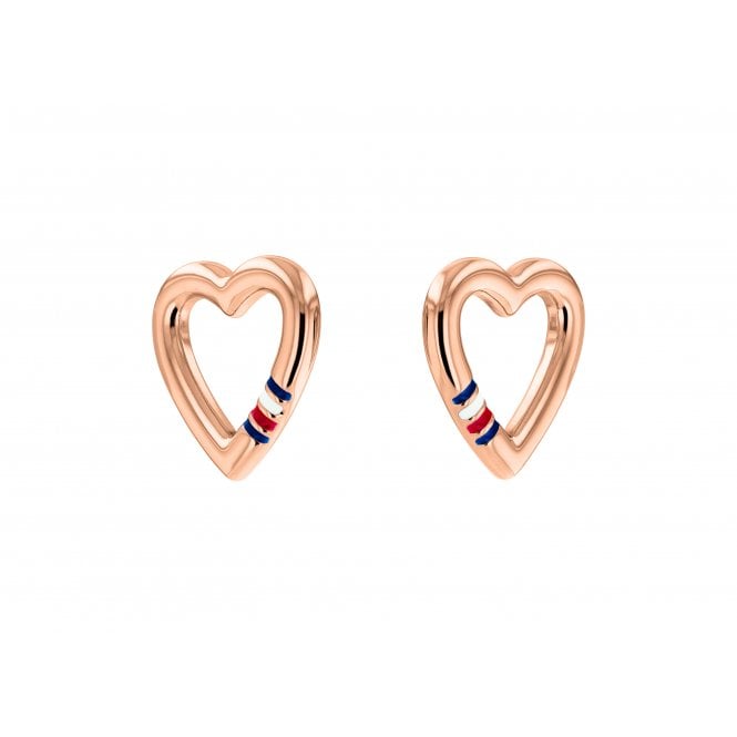 Tommy Hilfiger Heart Earrings Rose Gold Plating 2780471