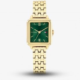 Ladies Mia Green Dial Gold Tone Watch 1782858