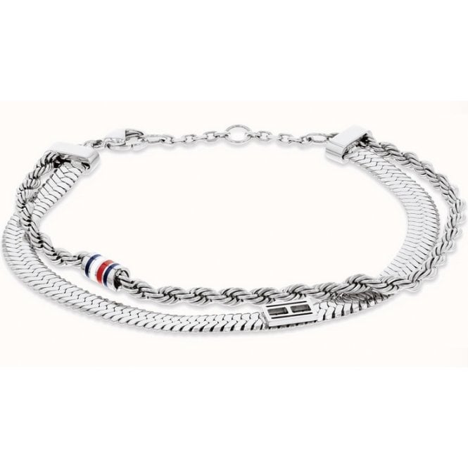 Tommy Hilfiger Layered Set Silver Bracelet 2780981