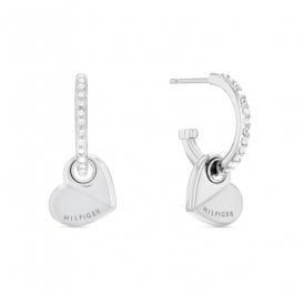 Love & Crystal Stainless Steel Heart Earrings 2780882