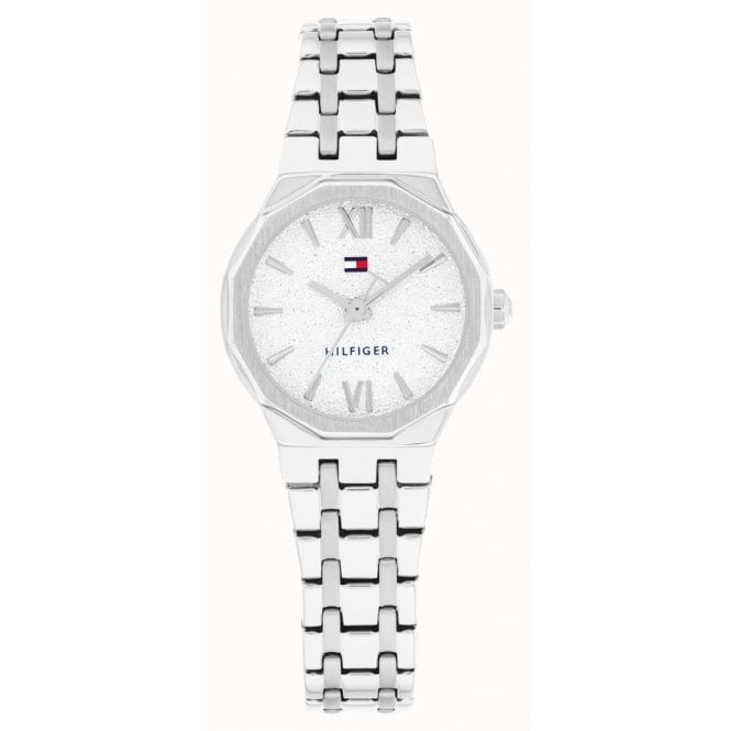 Tommy Hilfiger MACKENZIE Three-Hand Quartz Textured White Dial / Steel Watch 1782889