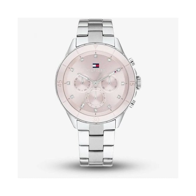 Tommy Hilfiger MELLIE BLUSH PINK & CZ DIAL & STAINLESS STEEL BRACELET 1782706