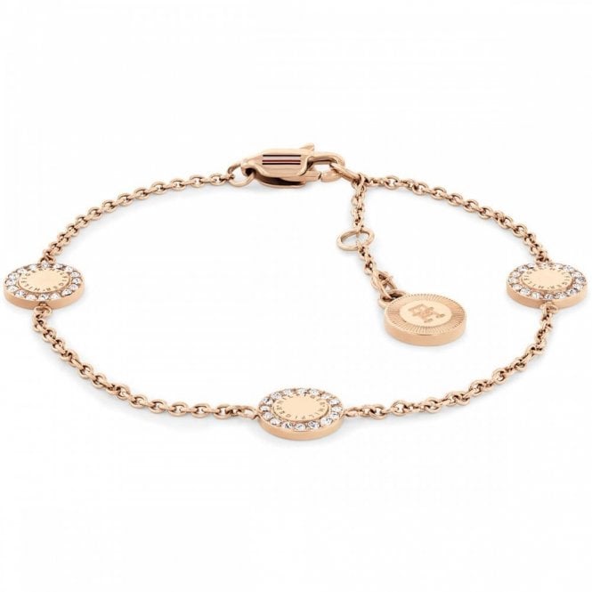 Tommy Hilfiger ROSE GOLD-TONE MINI CRYSTAL BRACELET 2780906