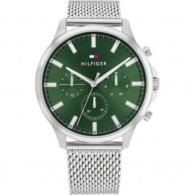 Ryder Chronograph Steel Mesh Bracelet & Green Dial (1710499)
