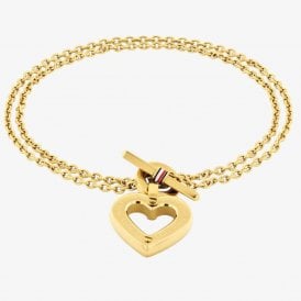 TOGGLE HEART NECKLACE YELLOW GOLD PLATED 2780970
