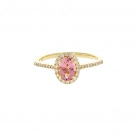 0.76 Carat with 0.21ct Diamonds 18ct Yellow Gold Ring