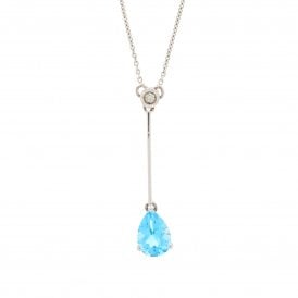 18ct White Gold Pendant Necklace 