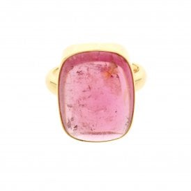 20.93 Carat Pink 18ct Yellow Gold Ring