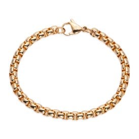 Gold IP Plated Steel Belcher Chain 21CM LAB-216/21CM