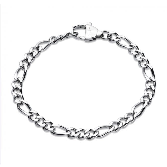 Unique & Co Jewellery Steel Figaro Bracelet 21CM LAB-248/21CM