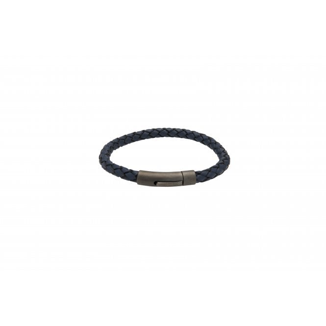 Unique & Co Jewellery ANTIQUE BLUE IP GUNMETAL STEEL CLASP B425-21CM