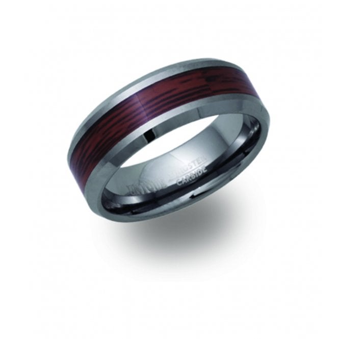 Unique & Co Jewellery CARBIDE WOOD INLAY 8MM TUR-41 56 - 72