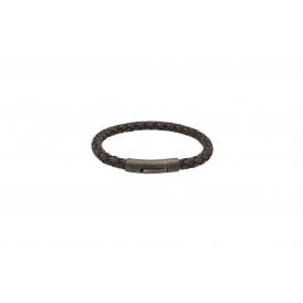 MORO LEATHER IP GUNMETAL STEEL CLASP B425MO/19CM