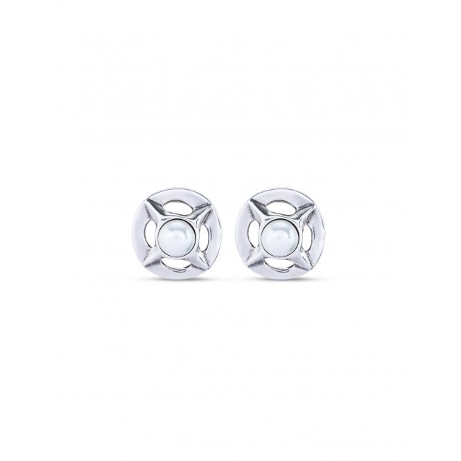 UNO de 50 CRAFTED PEARL STUD EARRINGS PEN0953BPLMTL0U