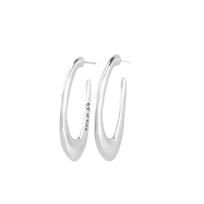 UNO de 50 Do You Orbit Silver Plated Earrings PEN0433MTL0000U 