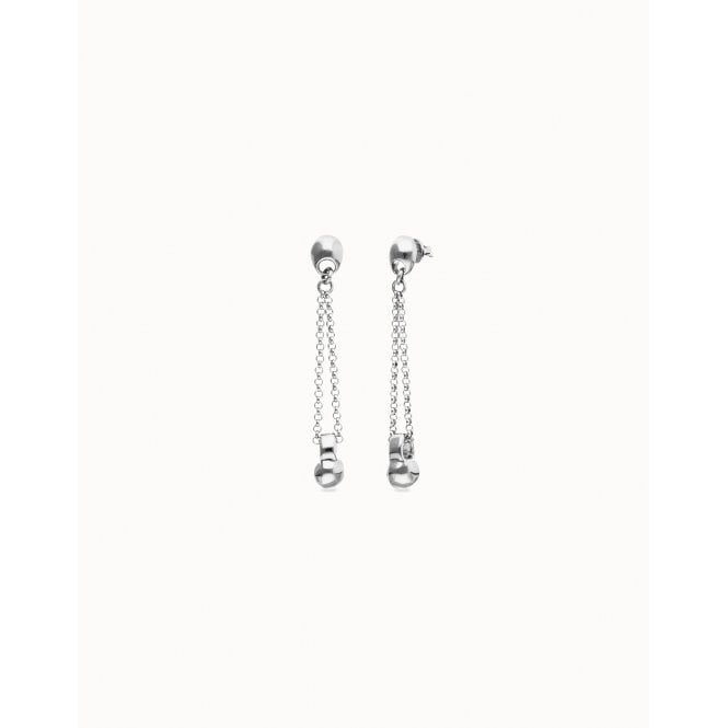 UNO de 50 Gravedad Chain and Sphere Drop Earrings PEN1063MTL0000U