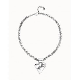 Pálpito Thick Chain Heart Necklace COL2075MTL0000U