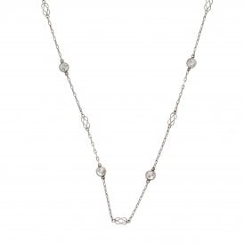 2.90ct Diamond Set Platinum Chain