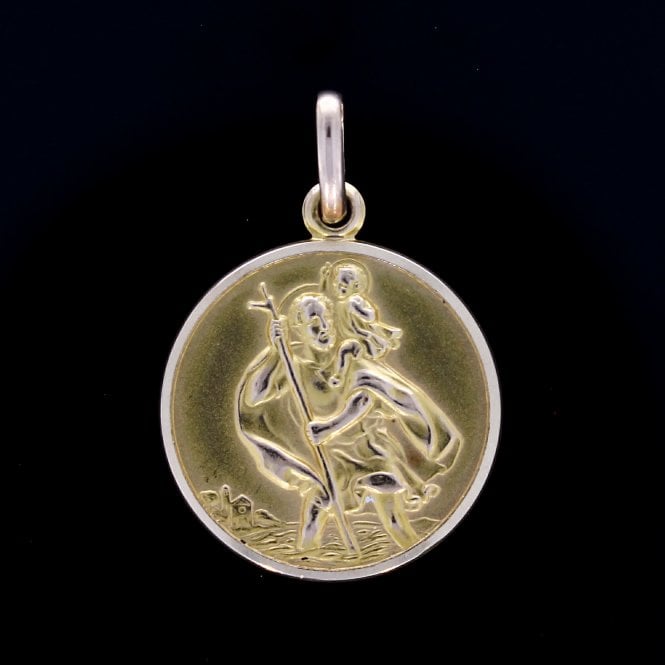 Vintage 9ct Yellow Gold St Christopher Pendant