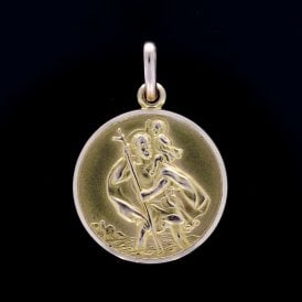 9ct Yellow Gold St Christopher Pendant