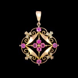 Rose Gold Almandine Pendant BP6705