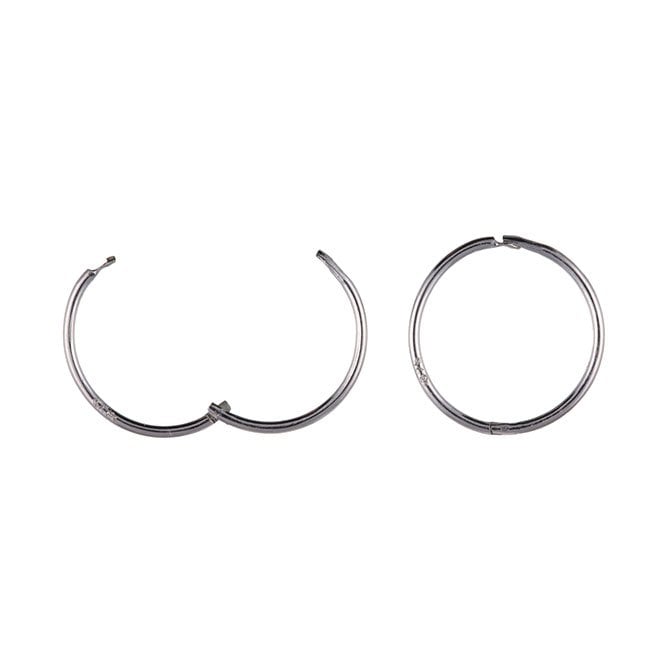 White Gold 9ct 12mm Plain Hinged Sleeper AQ4100