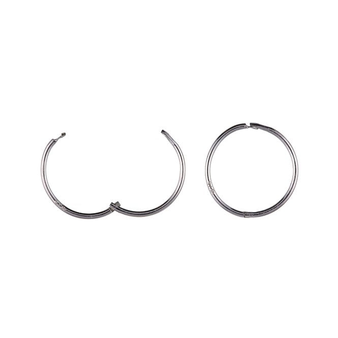 White Gold 9ct 14mm Plain Hinged Sleeper AQ4002