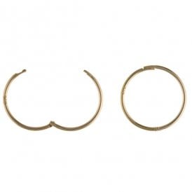 9ct 14mm Plain Hinged Sleeper AQ0026 